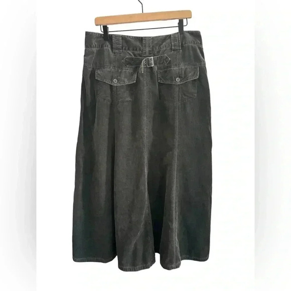 CAbi Style 263 Tailgate Party Charcoal Corduroy Boot Paneled A-Line Skirt 10 - Picture 2 of 14